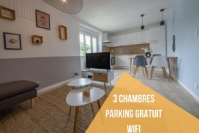 Appartement 3 chambres - Parking - Wifi - Buanderie - Jardin